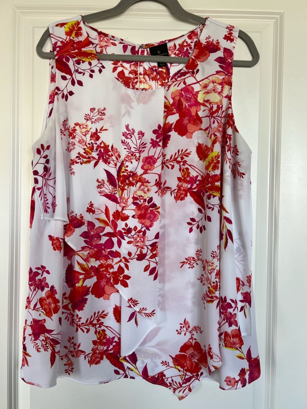 Worthington White Camisole with Floral Print